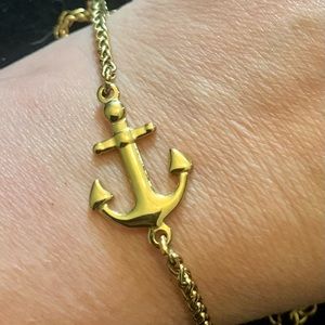 Signed anchor bracelet